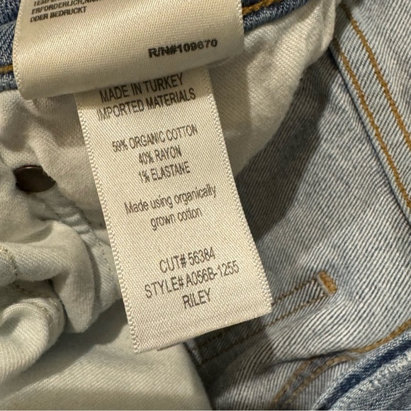 AGOLDE Riley High Rise Straight Jeans 26 Distressed Organic Cotton Medium Wash - Picture 6 of 7